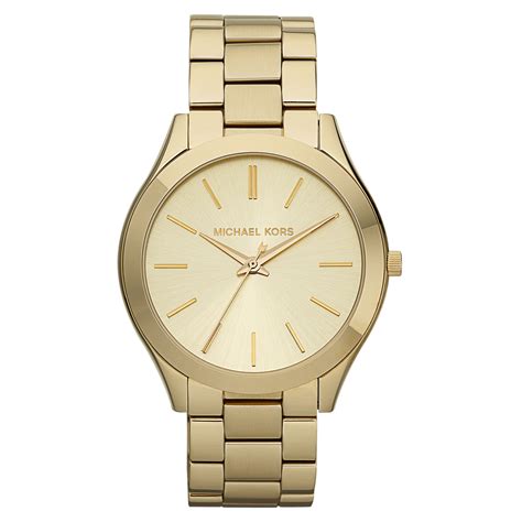 michael kors women's slim runway gold tone watch mk3179|michael kors slim runway watch.